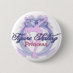 Figuur Skating Princess Ronde Button 5,7 Cm