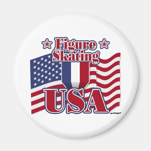 Figuur Skating USA Magneet (Voorkant)