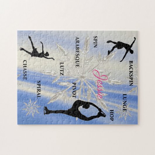 Figuur Snowflake Typografie Puzzle w. Legpuzzel (Horizontaal)