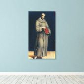 Figuur van een Franciscan Monk Canvas Afdruk (Insitu (Houten vloer))