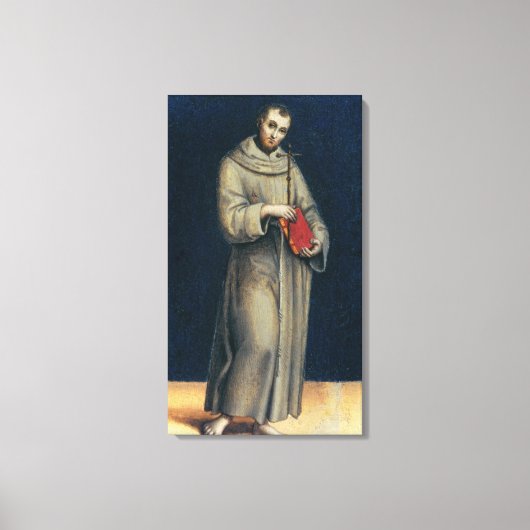 Figuur van een Franciscan Monk Canvas Afdruk (Voorkant)