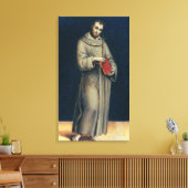 Figuur van een Franciscan Monk Canvas Afdruk (Insitu (Woonkamer))