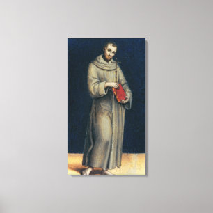 Figuur van een Franciscan Monk Canvas Afdruk