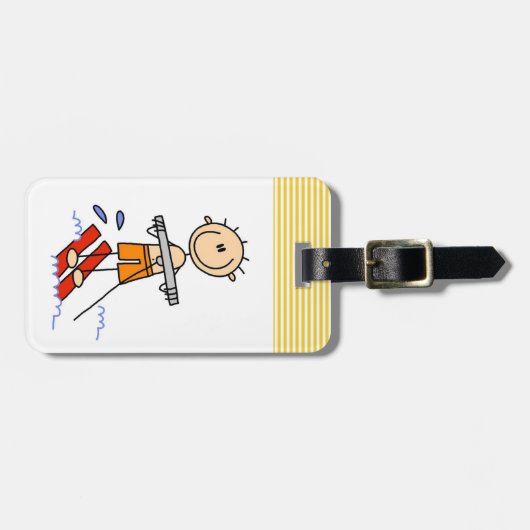 Figuur waterpas bagagelabel (Voorkant horizontaal)