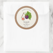 Figuurjam pot met kraftpapier rand ronde sticker (Tas)