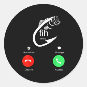 Fih Bellen Herinner Me Bericht Weigeren Accepteer Ronde Sticker