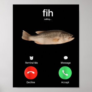 Fih Bellen Herinner Me Bericht Weigeren Accepteren Poster