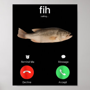 Fih Bellen Herinner Me Bericht Weigeren Accepteren Poster