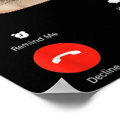 Fih Bellen Herinner Me Bericht Weigeren Accepteren Poster (Hoek)