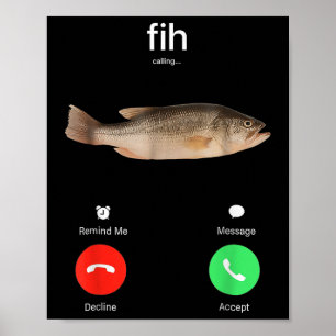 Fih Bellen Herinner Me Bericht Weigeren Accepteren Poster
