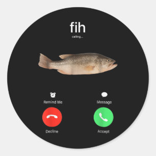 Fih Bellen Herinner Me Bericht Weigeren Accepteren Ronde Sticker