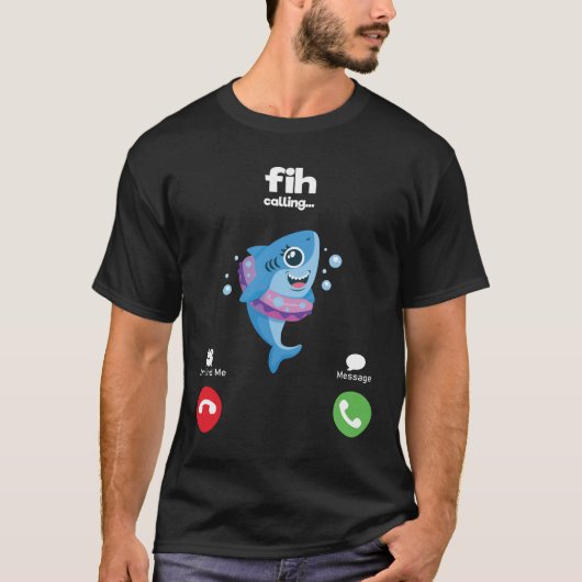 Fih Bellen Herinner me Bericht Weigeren Accepteren T-shirt (Voorkant)