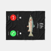 Fih Calling Remind Me Message Decline Accept Phone Fleece Deken (Voorkant (Horizontaal))