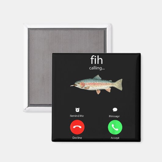 Fih Calling Remind Me Message Decline Accept Phone Magneet (Voorkant / Achterkant)