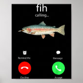 Fih Calling Remind Me Message Decline Accept Phone Poster (Voorkant)