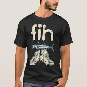 Fih Canvas Schoen Vis Grappige Zin Humor T-shirt