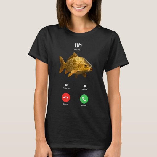 Fih die vissen verkeerd spelt Meme T-shirt (Voorkant)