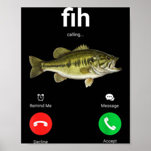 Fih Oproep Afwijzen Accepteer Grappige Telefoonges Poster