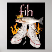 Fih Scute Ss Cute Sss Fish Funny Misspelled Fish M Poster (Voorkant)