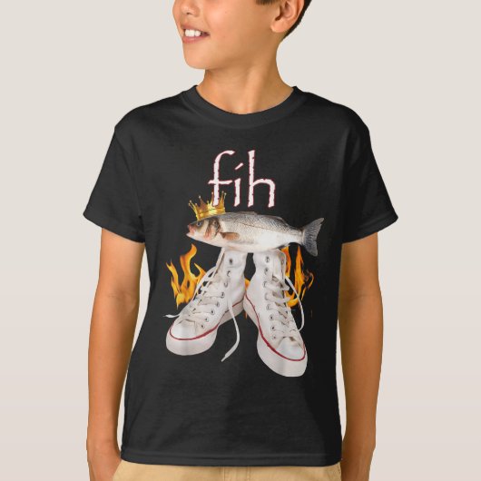 Fih Scute Ss Cute Sss Fish Funny Misspelled Fish M T-shirt (Voorkant)