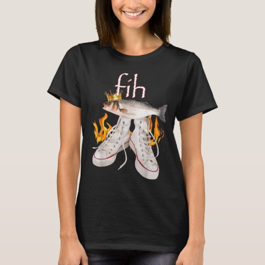 Fih Scute Ss Cute Sss Fish Funny Misspelled Fish M T-shirt (Voorkant)