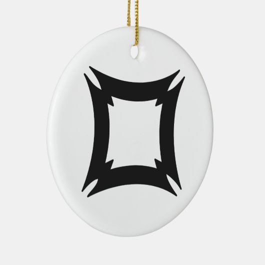 FIHANKRA | Symbool voor veiligheid en beveiliging Keramisch Ornament (Rechts)