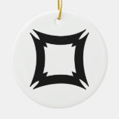 FIHANKRA | Symbool voor veiligheid en beveiliging Keramisch Ornament (Voorkant)