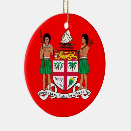 FIJI Aangepaste kerstversiering Keramisch Ornament (Rechts)