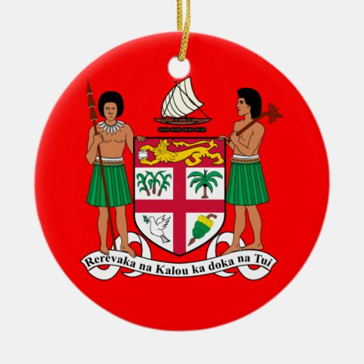 FIJI Aangepaste kerstversiering Keramisch Ornament (Voorkant)