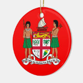 FIJI Aangepaste kerstversiering Keramisch Ornament (Links)