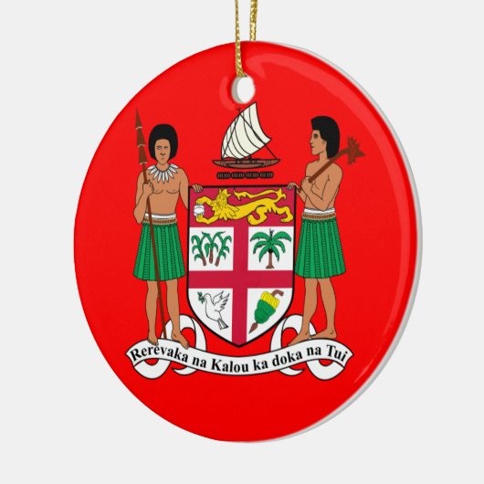 FIJI Aangepaste kerstversiering Keramisch Ornament (Links)