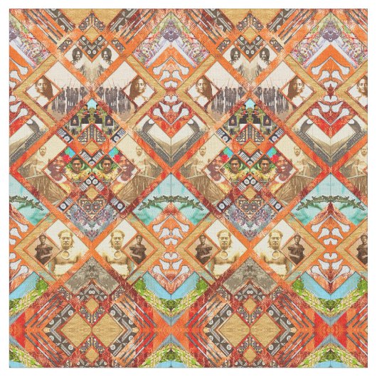 Fiji Ancestors & History Fabric Stof (Close Up)