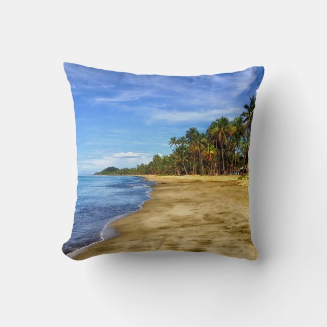 Fiji Beach Blue Sky Decoratief Sierkussen (Voorkant)