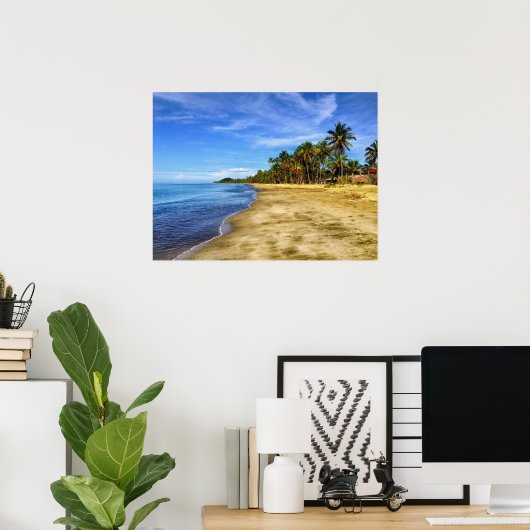 Fiji Beach Sand Sky Poster (Thuiskantoor)