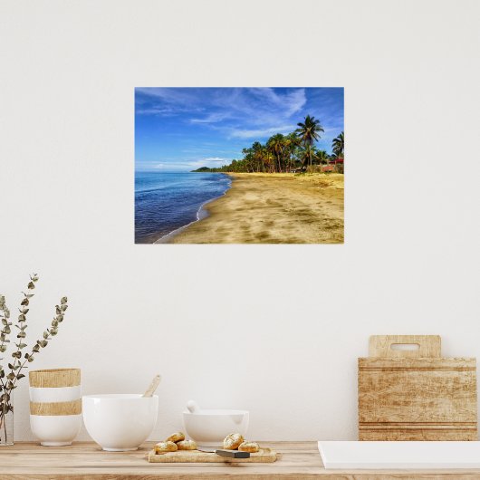Fiji Beach Sand Sky Poster (Keuken)