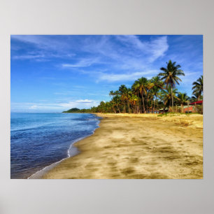 Fiji Beach Sand Sky Poster