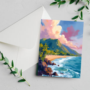 Fiji Bergkust Reis Schilderij Kaart