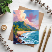 Fiji Bergkust Reis Schilderij Kaart
