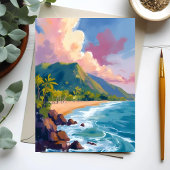 Fiji Bergkust Reis Schilderij Kaart