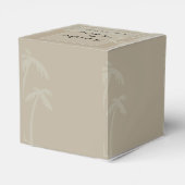 Fiji: Bruiloft tropische palmbomen Bedankdoosjes (Achterkant)