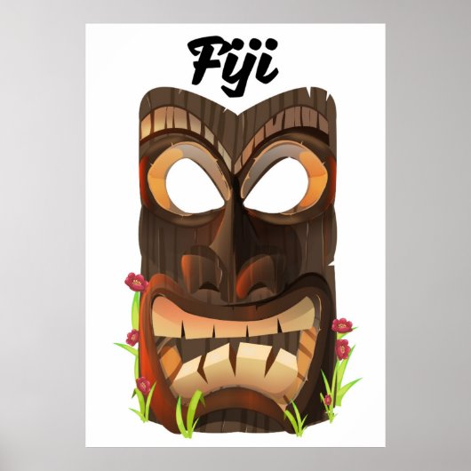 Fiji-carved masker poster (Voorkant)