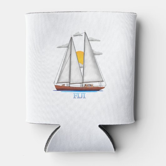 Fiji Coastal Nautical Sailing Sailor Blikjeskoeler (Voorkant)