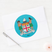 Fiji Crest Ronde Sticker (Envelop)