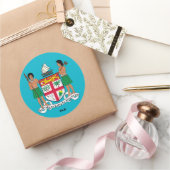 Fiji Crest Ronde Sticker (Geschenken)