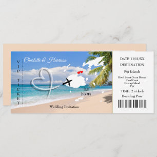 Fiji Destination Wedding Ticket Pass Kaart