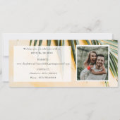 Fiji Destination Wedding Ticket Pass Kaart (Achterkant)