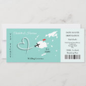 Fiji Destination Wedding Ticket Pass Kaart (Voorkant)