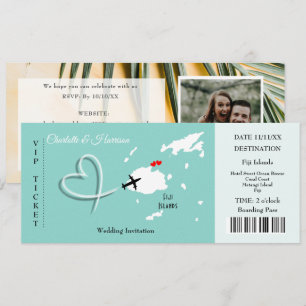 Fiji Destination Wedding Ticket Pass Kaart