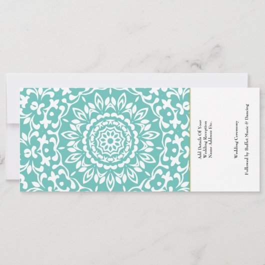 Fiji Destination Wedding Ticket Pass Kaart (Achterkant)