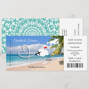 Fiji Destination Wedding Ticket Pass Kaart